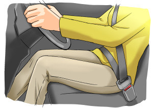 肘掛けを使った姿勢